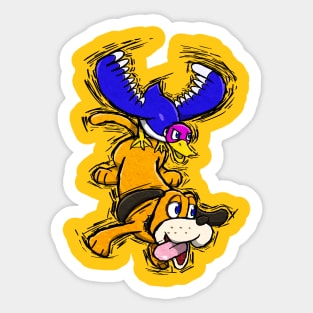 Duck Hunt Dog Sticker